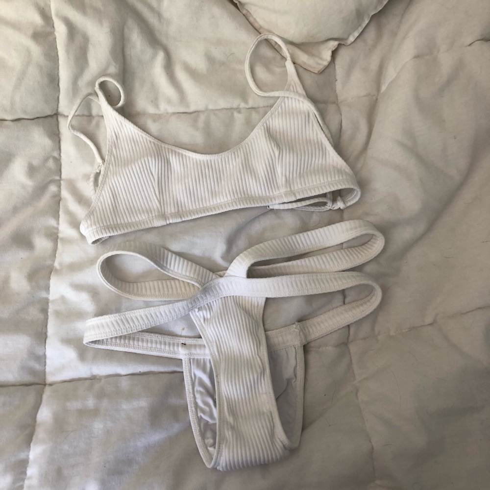 Minimale Animale White Ribbed Set XS